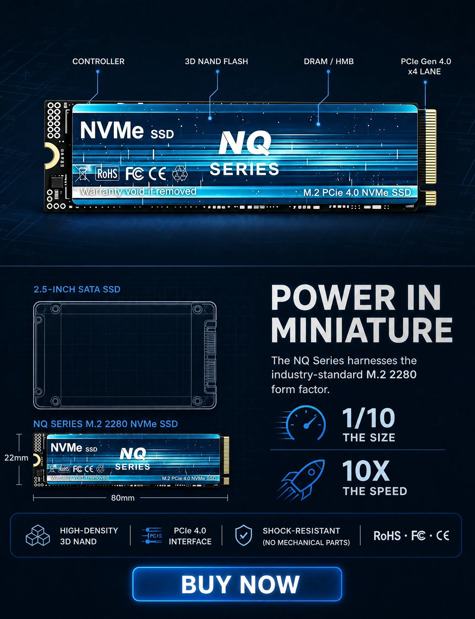 SSD NVMe serie NQ con unità in - M.2 Nvme 4Tb Pcie 4.0 Ssd recensione e prezzo