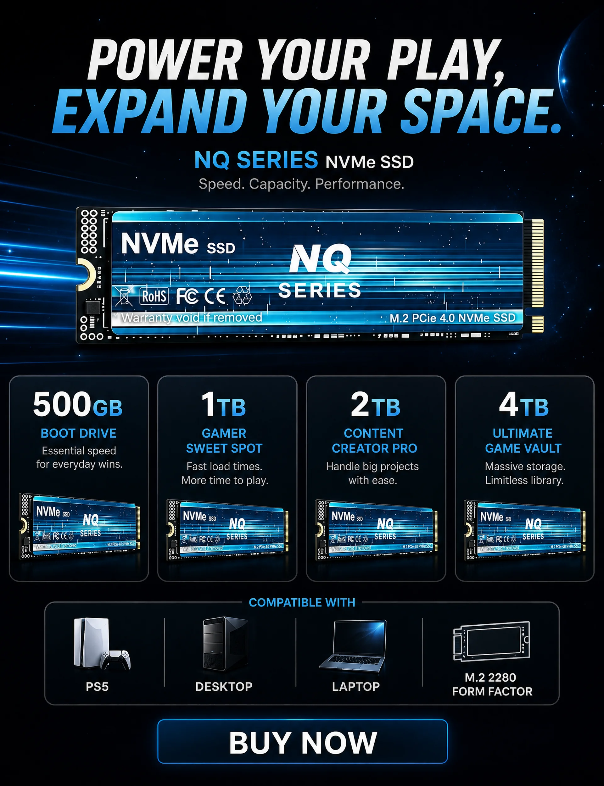 SSD NVMe serie NQ con unità in - M.2 Nvme 4Tb Pcie 4.0 Ssd recensione e prezzo